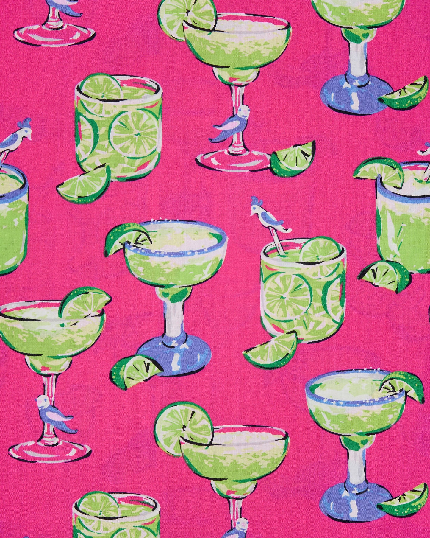 Fresh Margarita - Quilted Pouch - Cabo Pink