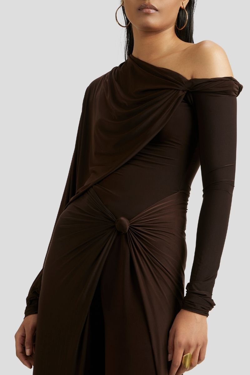 BRIA CO-ORD SET IN CHOCOLATE BROWN