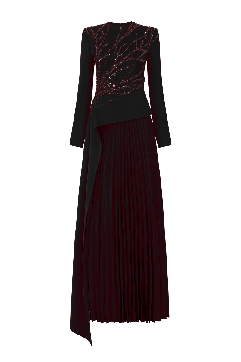 LUMIA SILK TOP AND SKIRT SET
