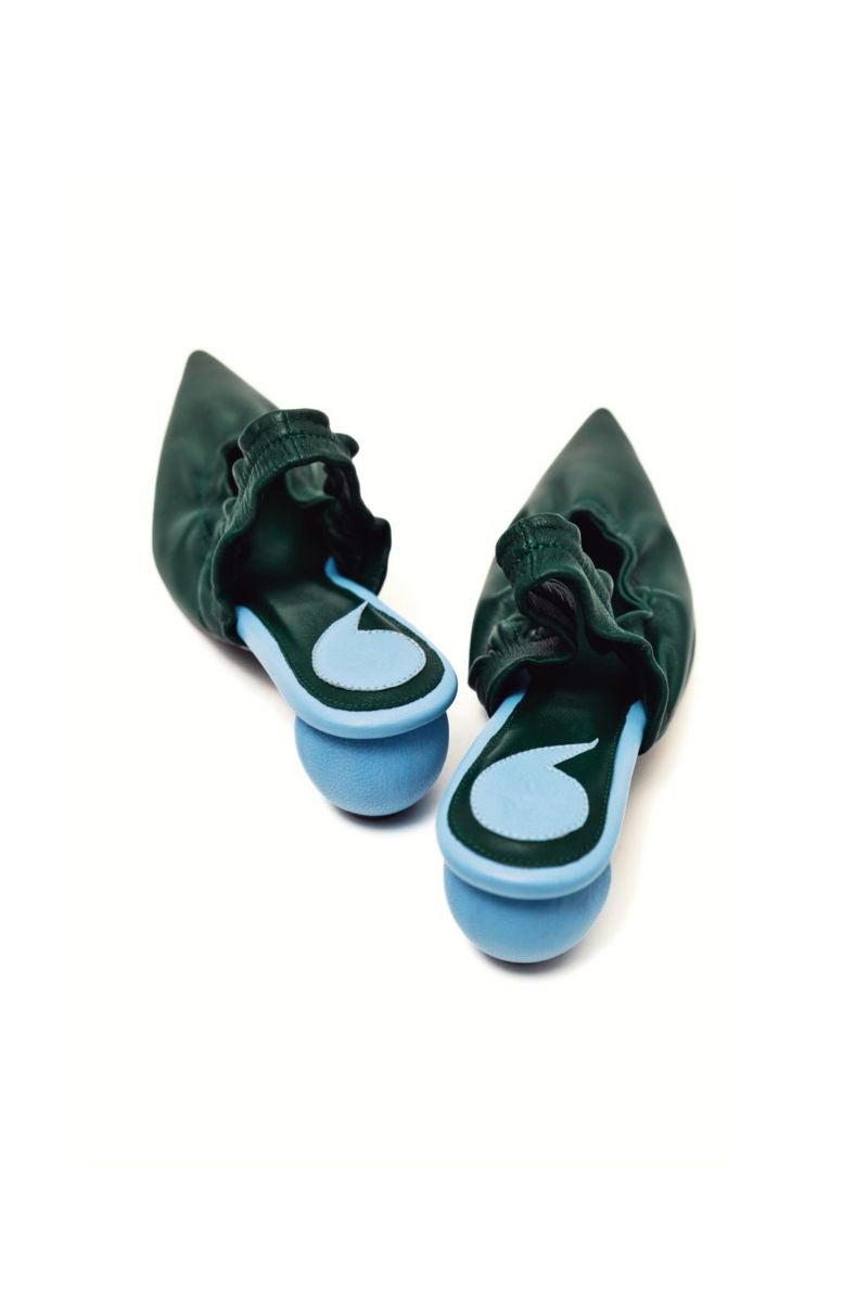 PHOEBE TOURMALINE GREEN MULES