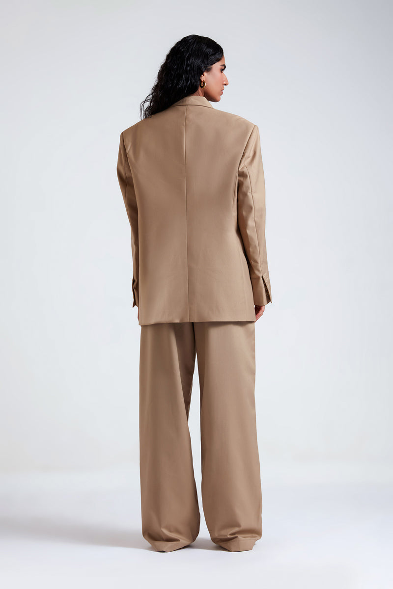 MASHA DESERT TAN THREE-PIECE SUIT SET