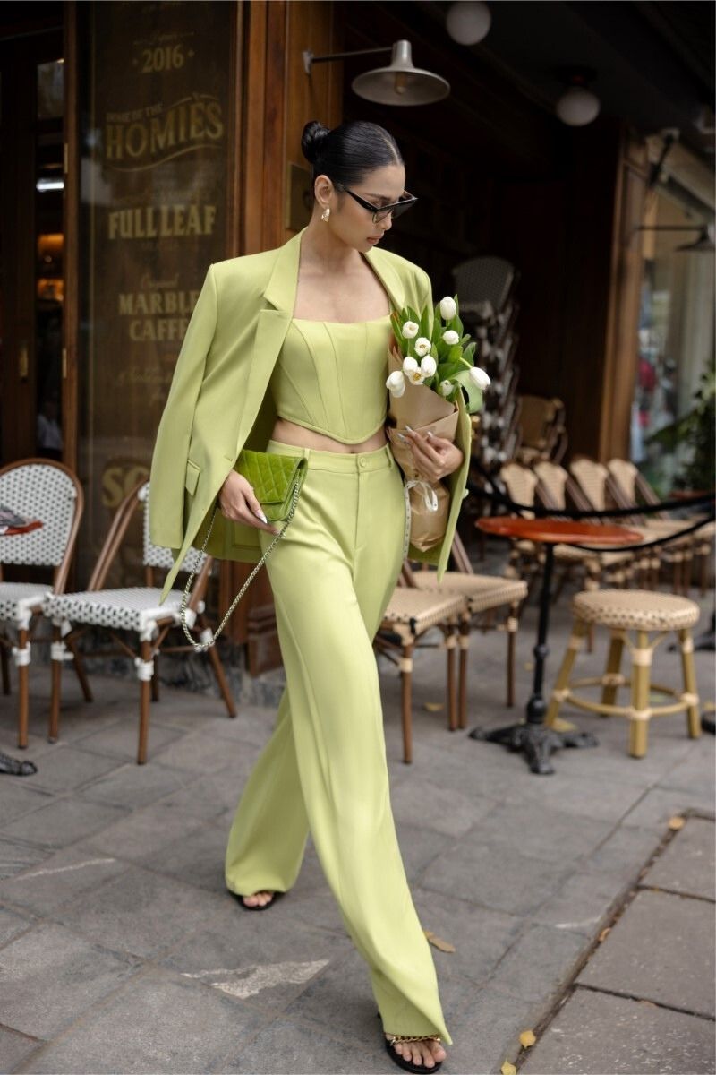 GRAINNE GREEN TUYTSI STRAIGHT THREE PIECE SET