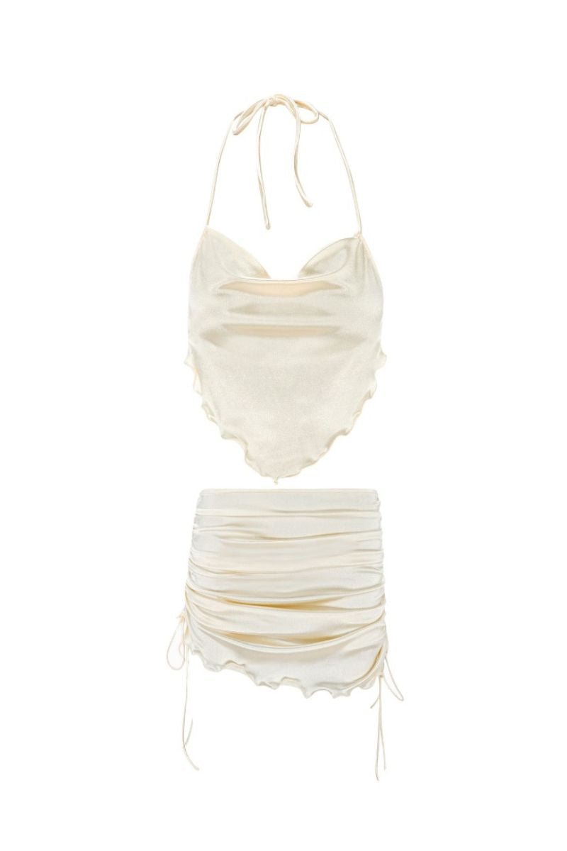 ALESSIA SET IN WHITE PEARL