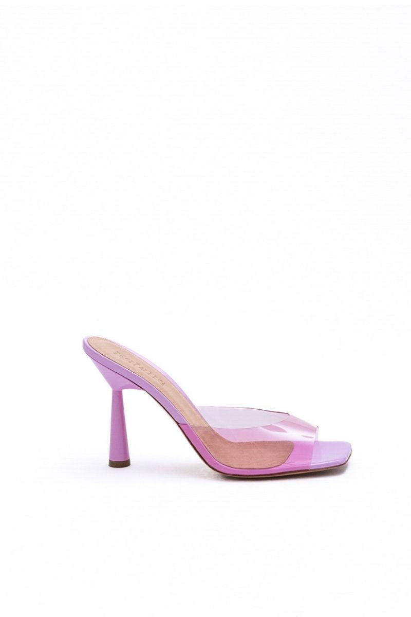 MARGOT MULE IN ROSE PINK TRANSPARENT