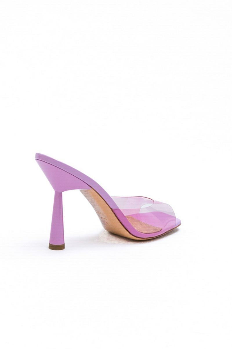 MARGOT MULE IN ROSE PINK TRANSPARENT