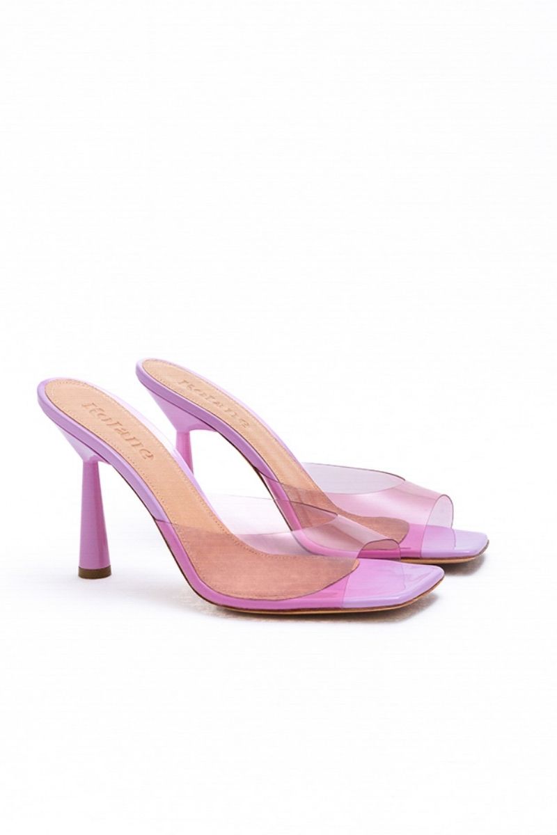 MARGOT MULE IN ROSE PINK TRANSPARENT