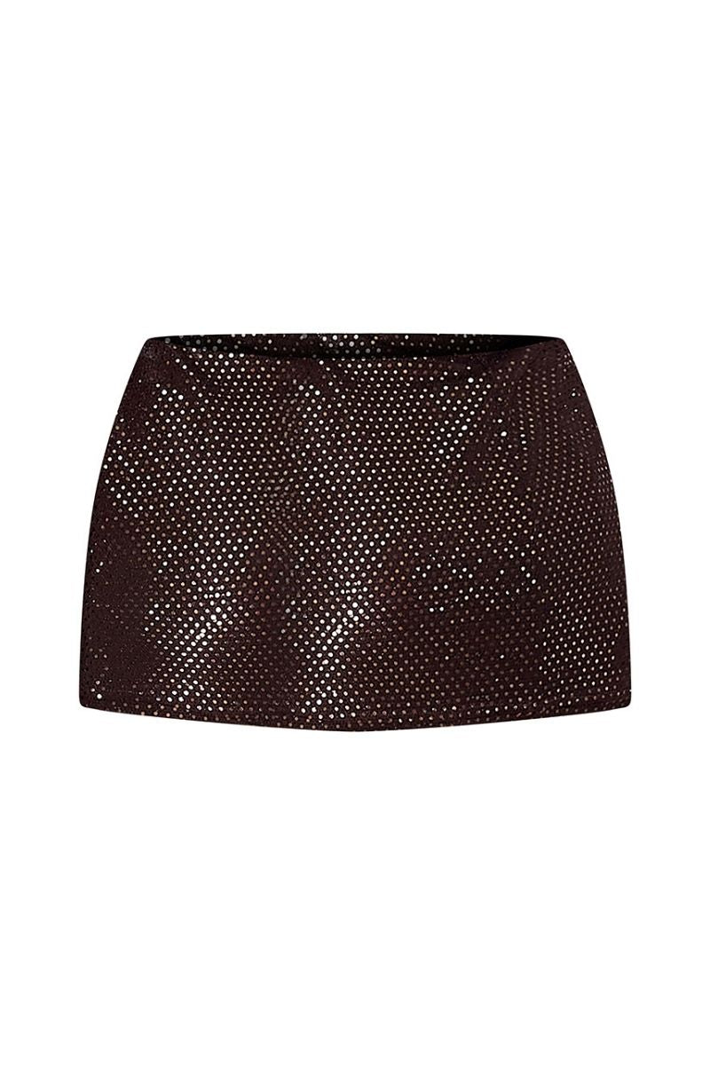 METALLIC TOP AND SKIRT SET