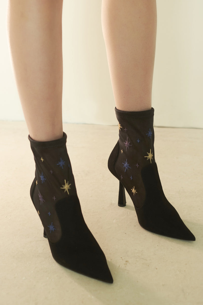 ANNA BOOT 95 IN BLACK SUEDE