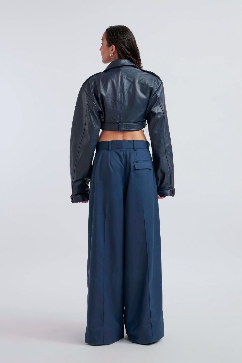 CELIA NAVY BLUE JACKET AND PANTS SET