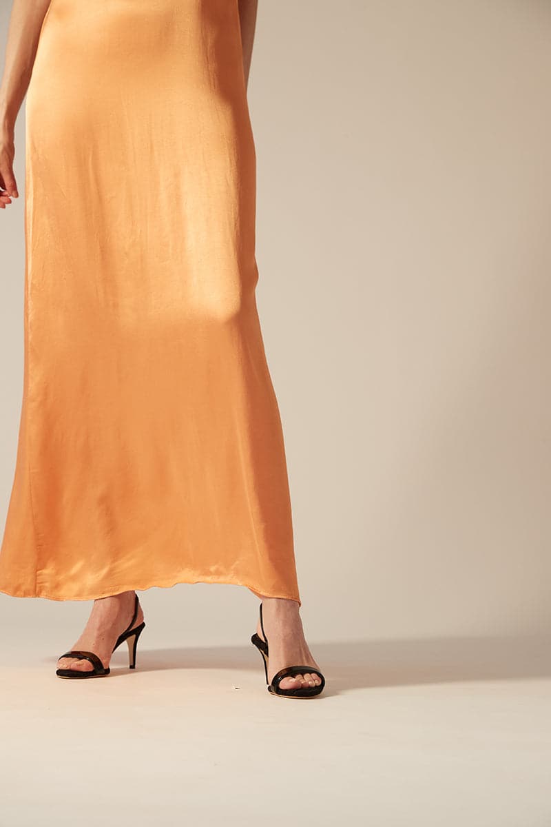 CLAUDIA BLACK PATENT-EFFECT SLINGBACK SANDALS