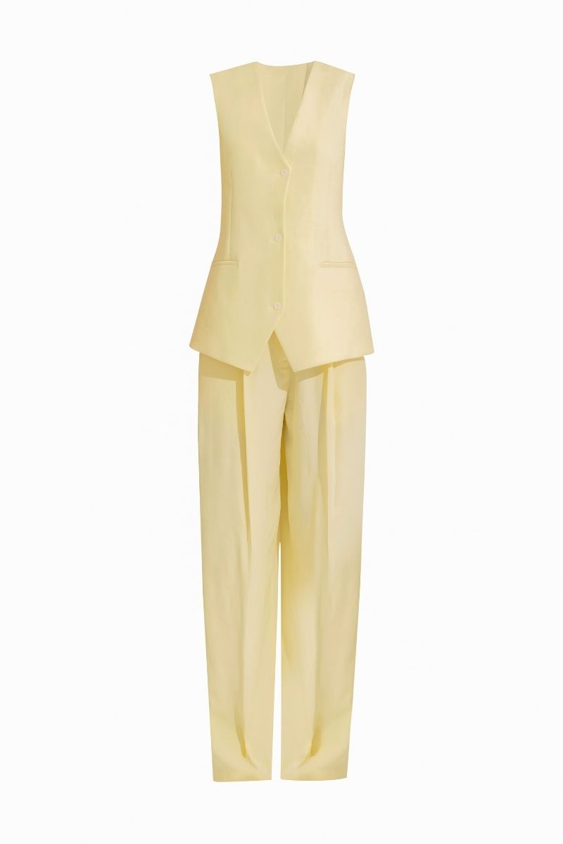 DANIELLE BUTTER YELLOW SUIT SET