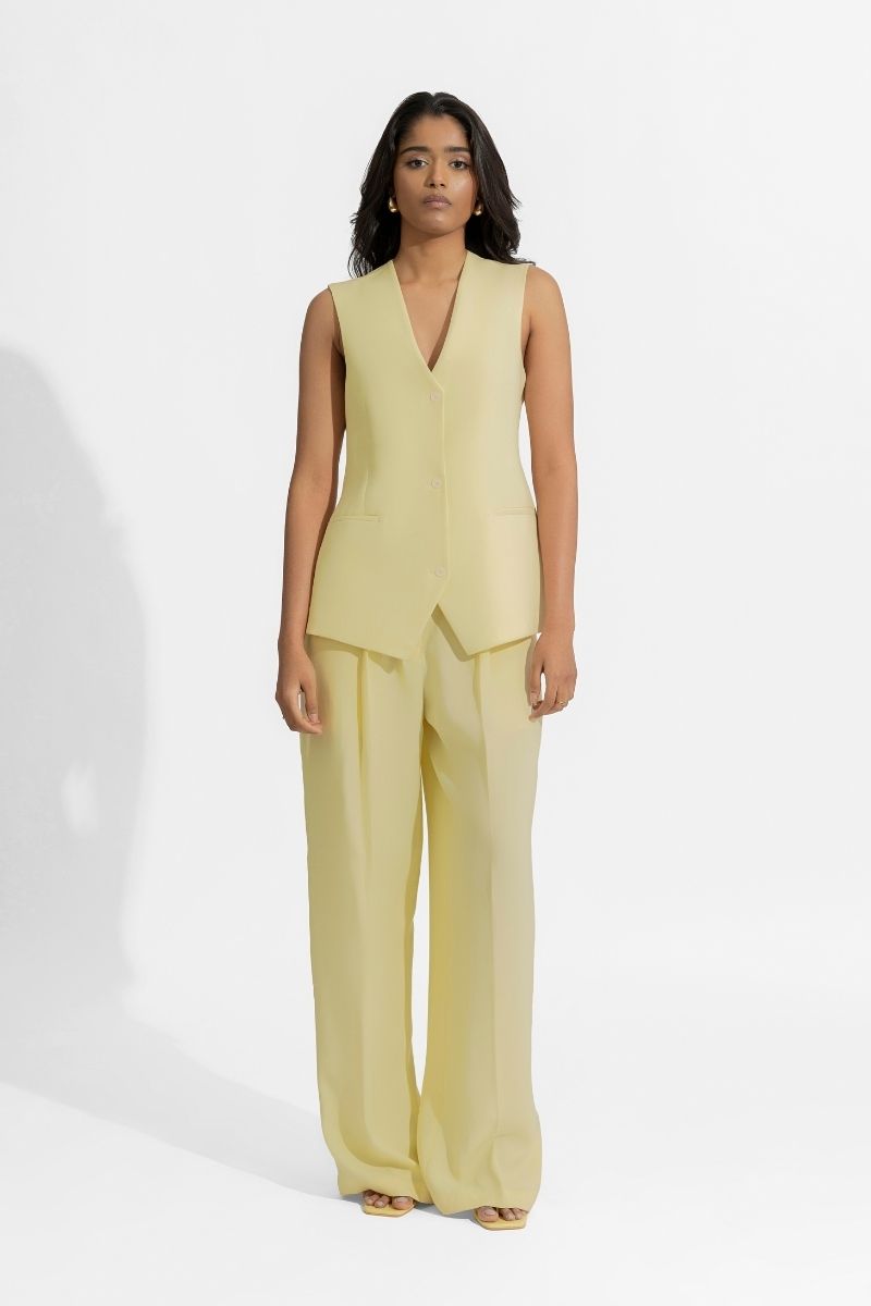 DANIELLE BUTTER YELLOW SUIT SET