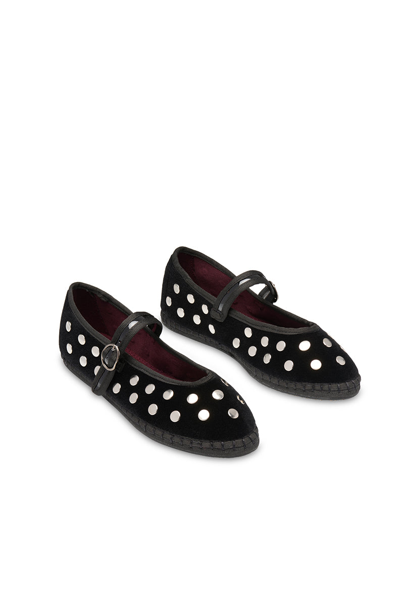 MAE FLAT IN SILVER BLACK