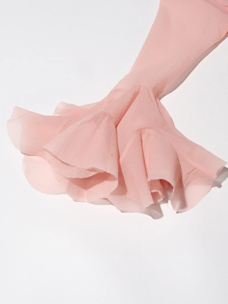 Elegant Ruffle Flare Sleeve Dress