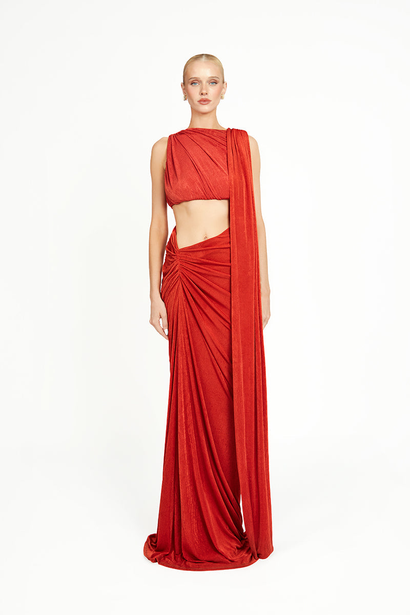 KALIKA CO-ORD IN ORANGE