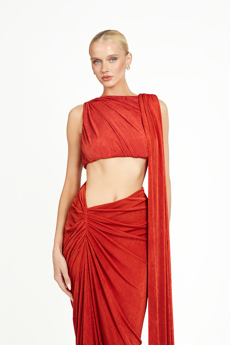 KALIKA CO-ORD IN ORANGE