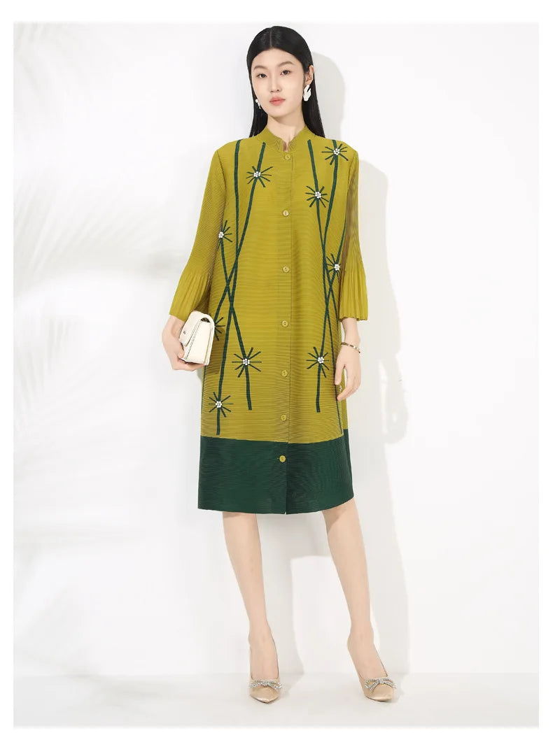Luxury Pleated Blouse Dress | Contemporary Style