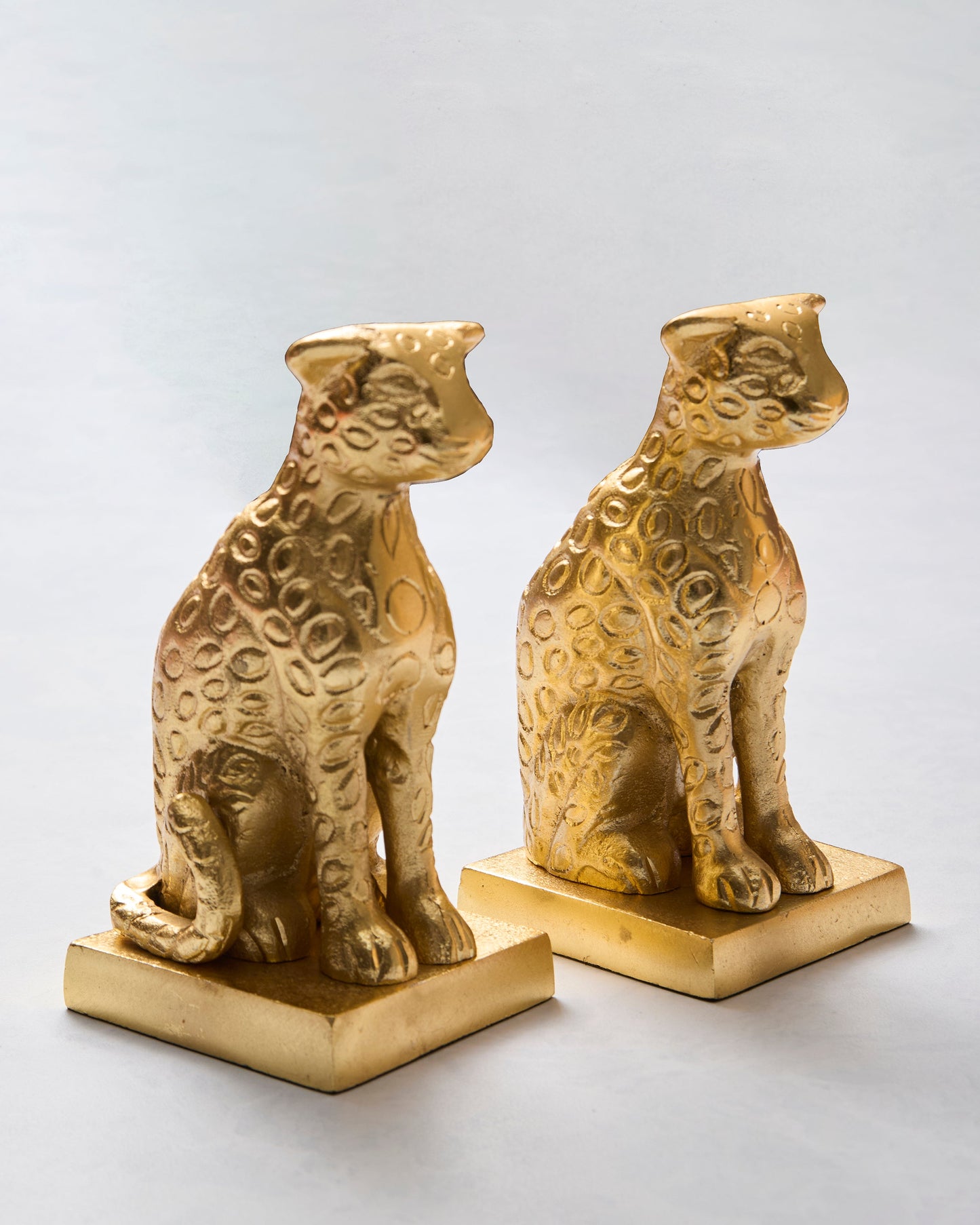 Gold - Leopard Bookend Set - 8 Oak Lane