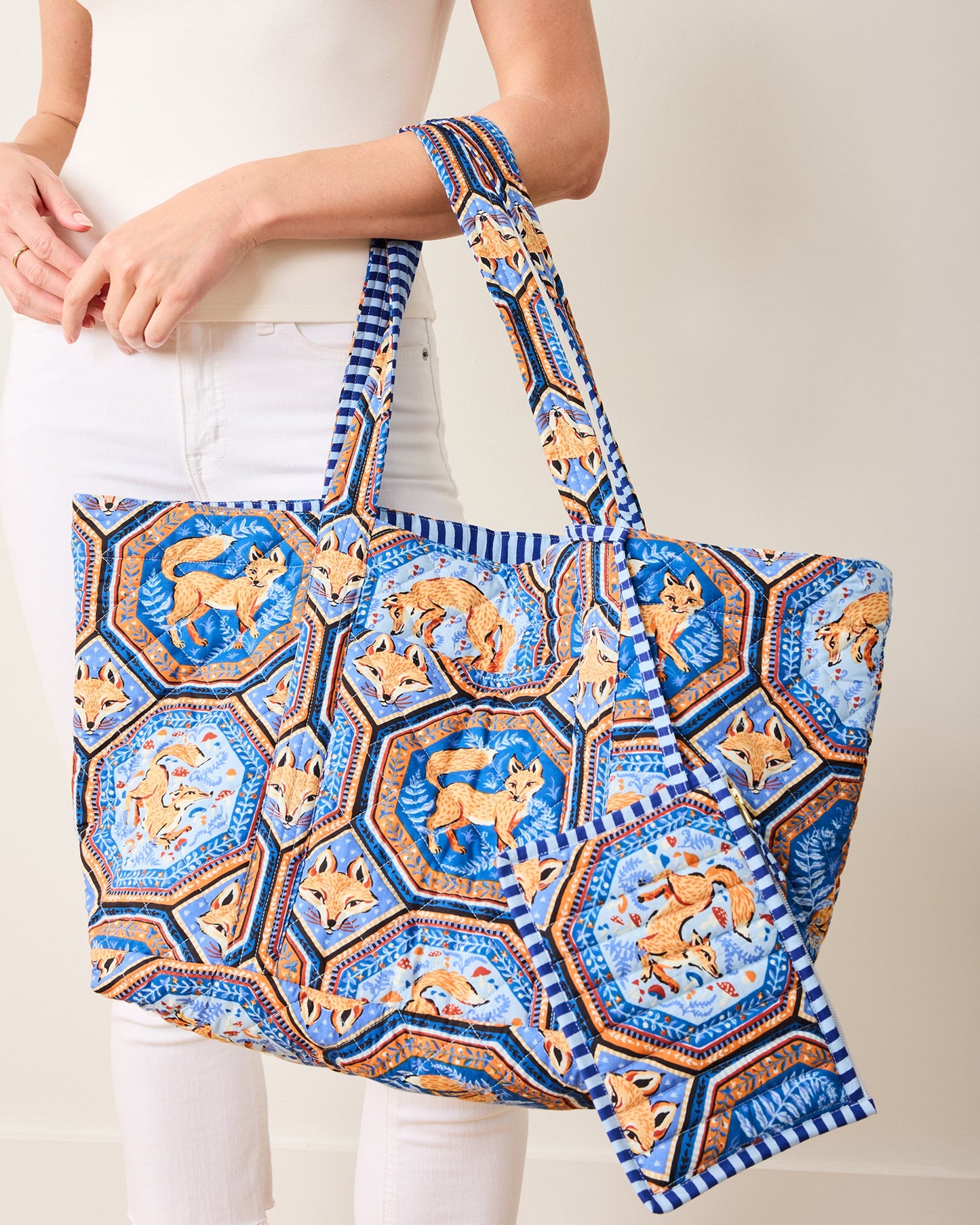 Fancy Fox - Weekend Bag with Pouch - French Blue