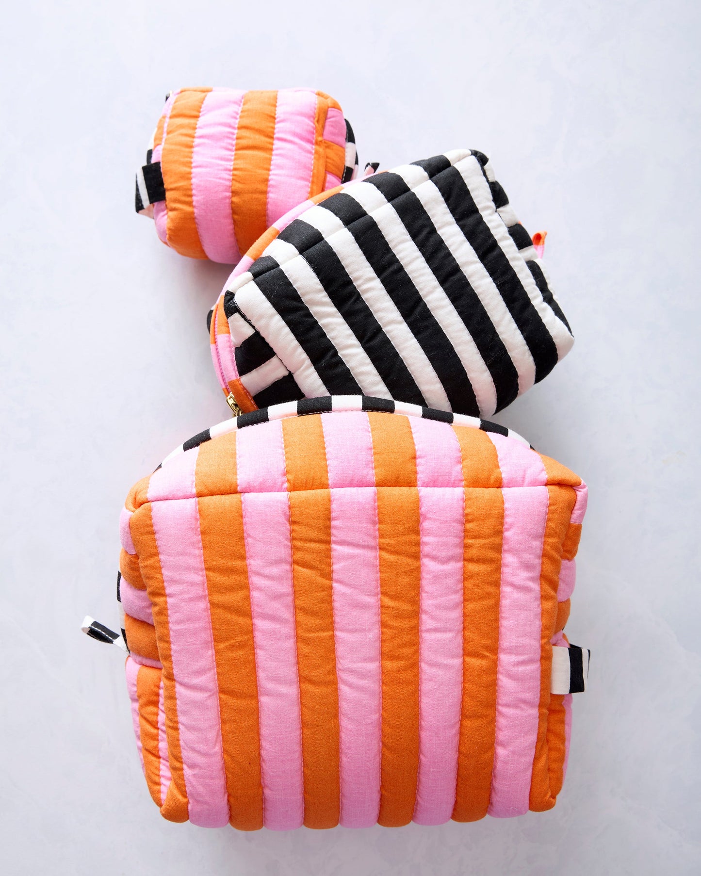 Showtime Stripes - Three's Best Pouch Set - Skeleton Candy