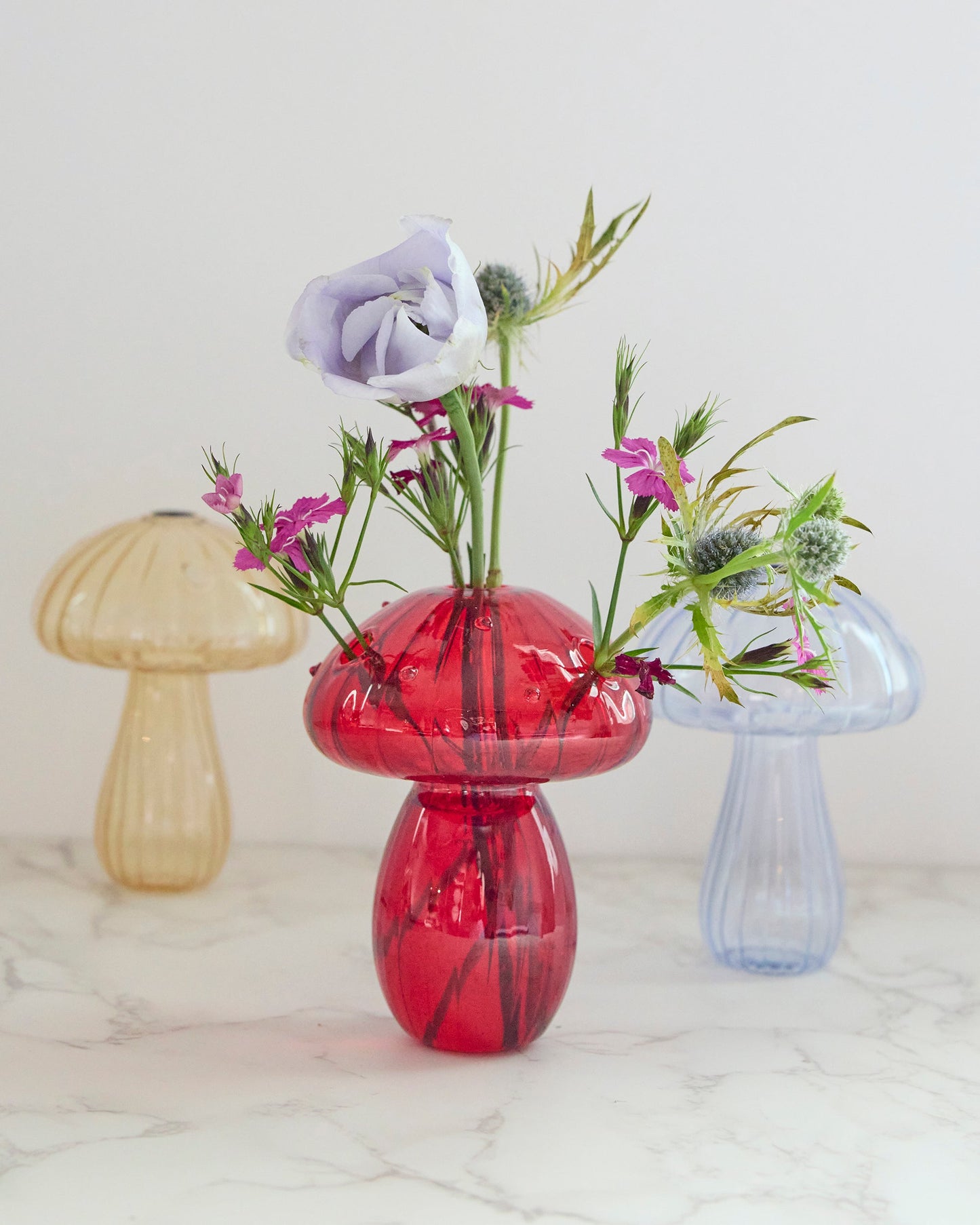 Purple - Mini Glass Mushroom Bud Vase - Ivore Group