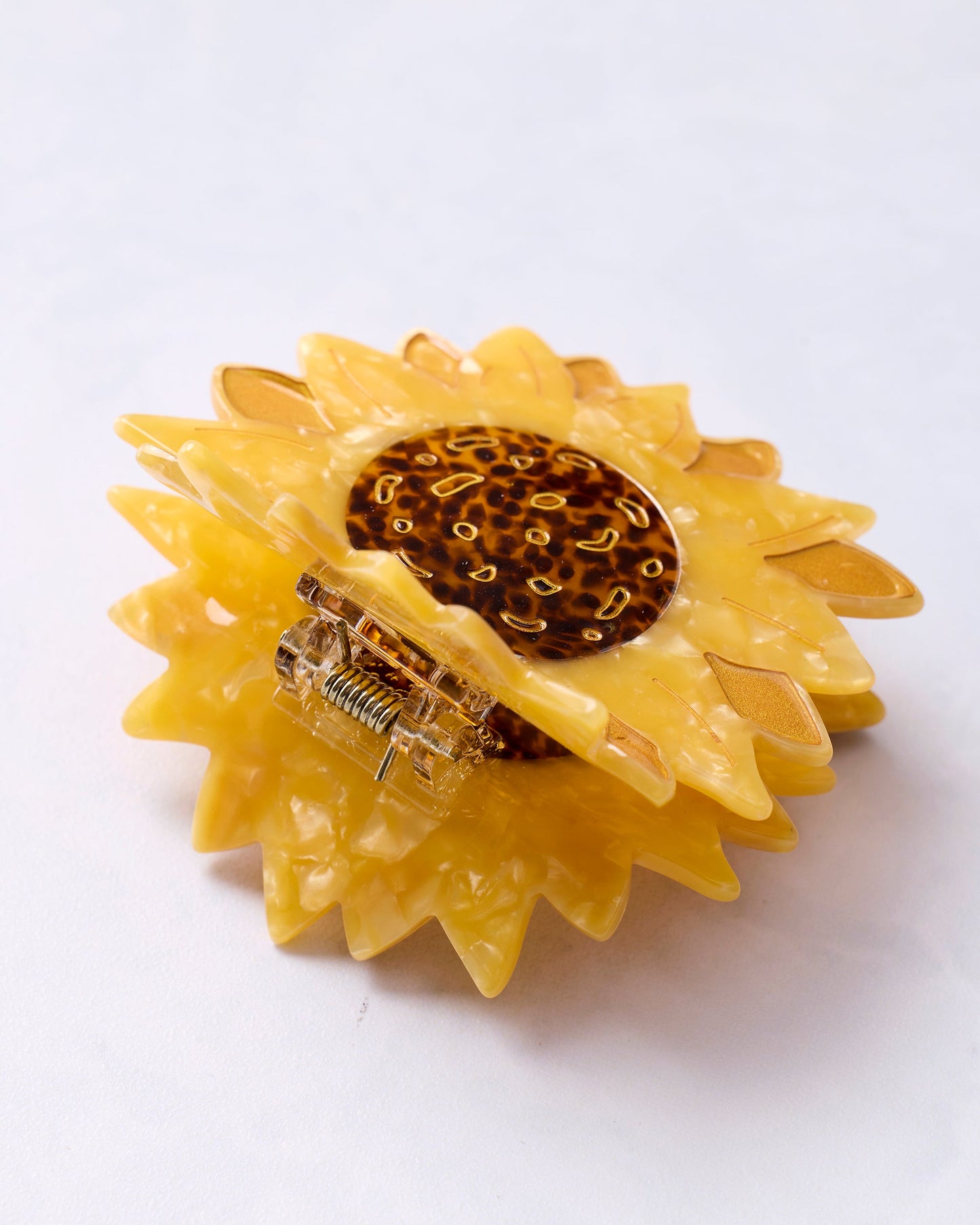 Sunflower - Hand-Painted Claw Hair Clip