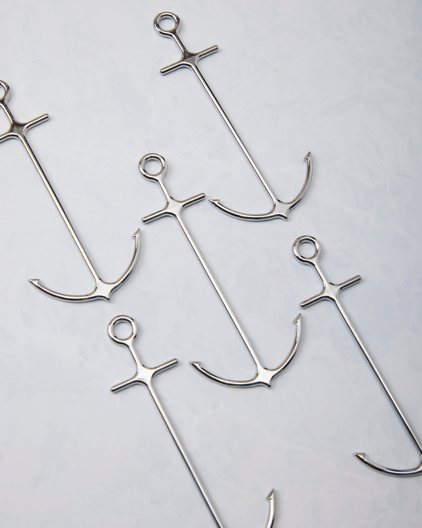 Silver Anchor - Cocktail Picks Set Of 6 - Fred & Friends