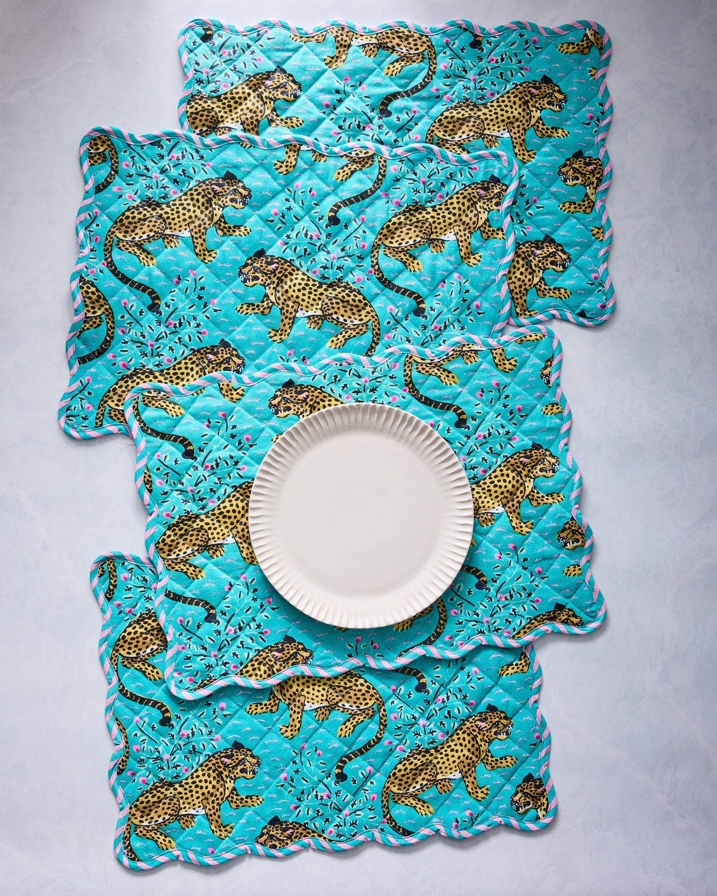 Bagheera - Placemats Set of 4 - Turquoise