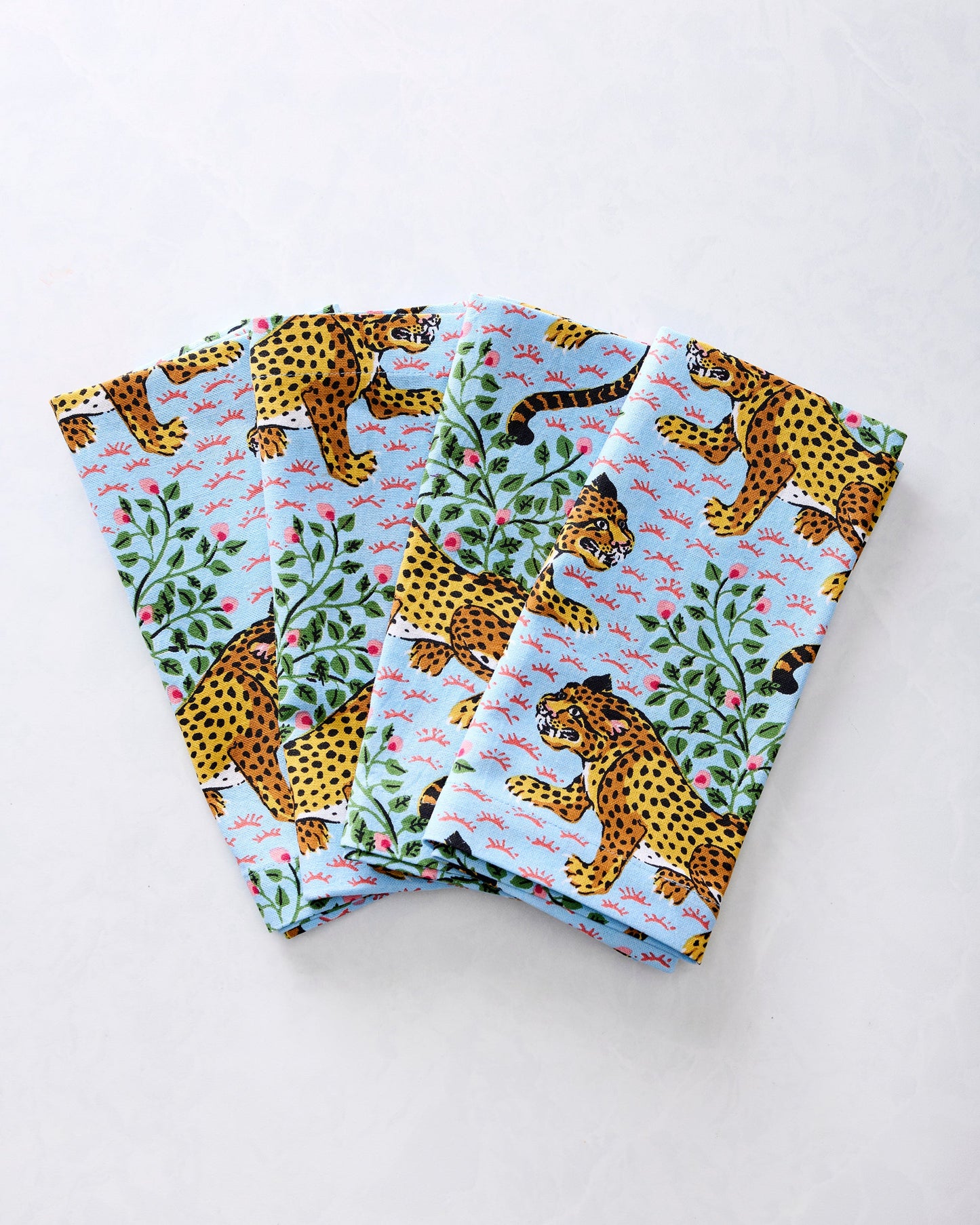 Bagheera - Dinner Napkins Set Of 4 - Pale Blue