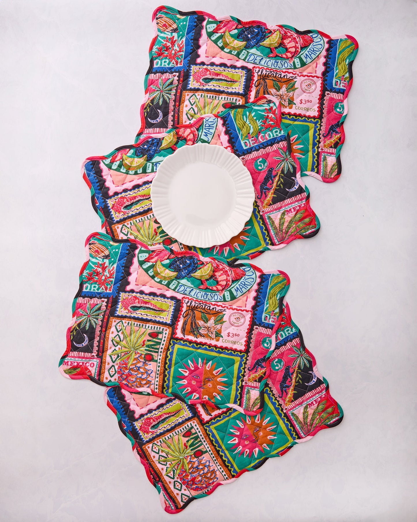 Colorful Coast - Placemats Set of 4 - Vibrant Ink