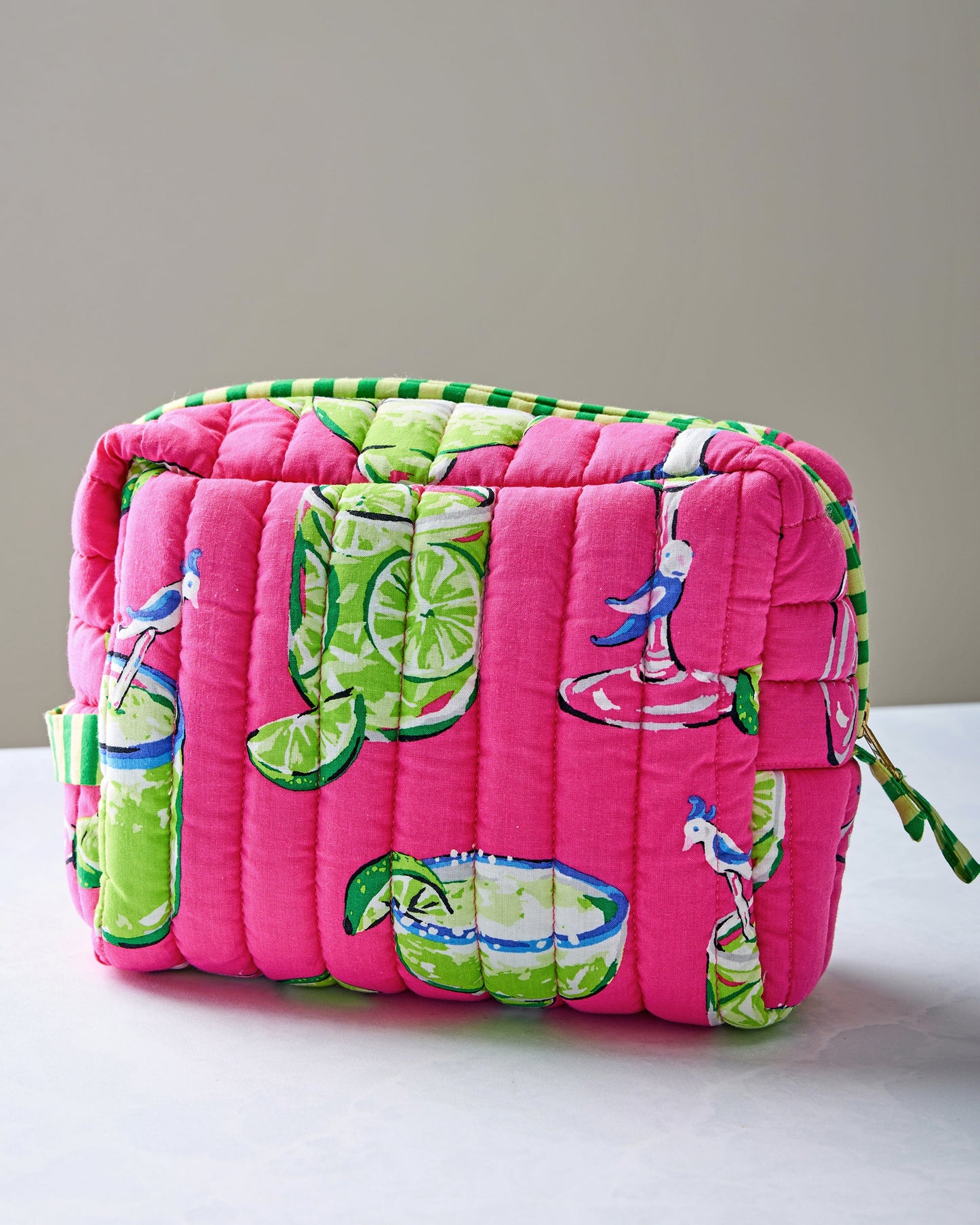 Fresh Margarita - Quilted Pouch - Cabo Pink