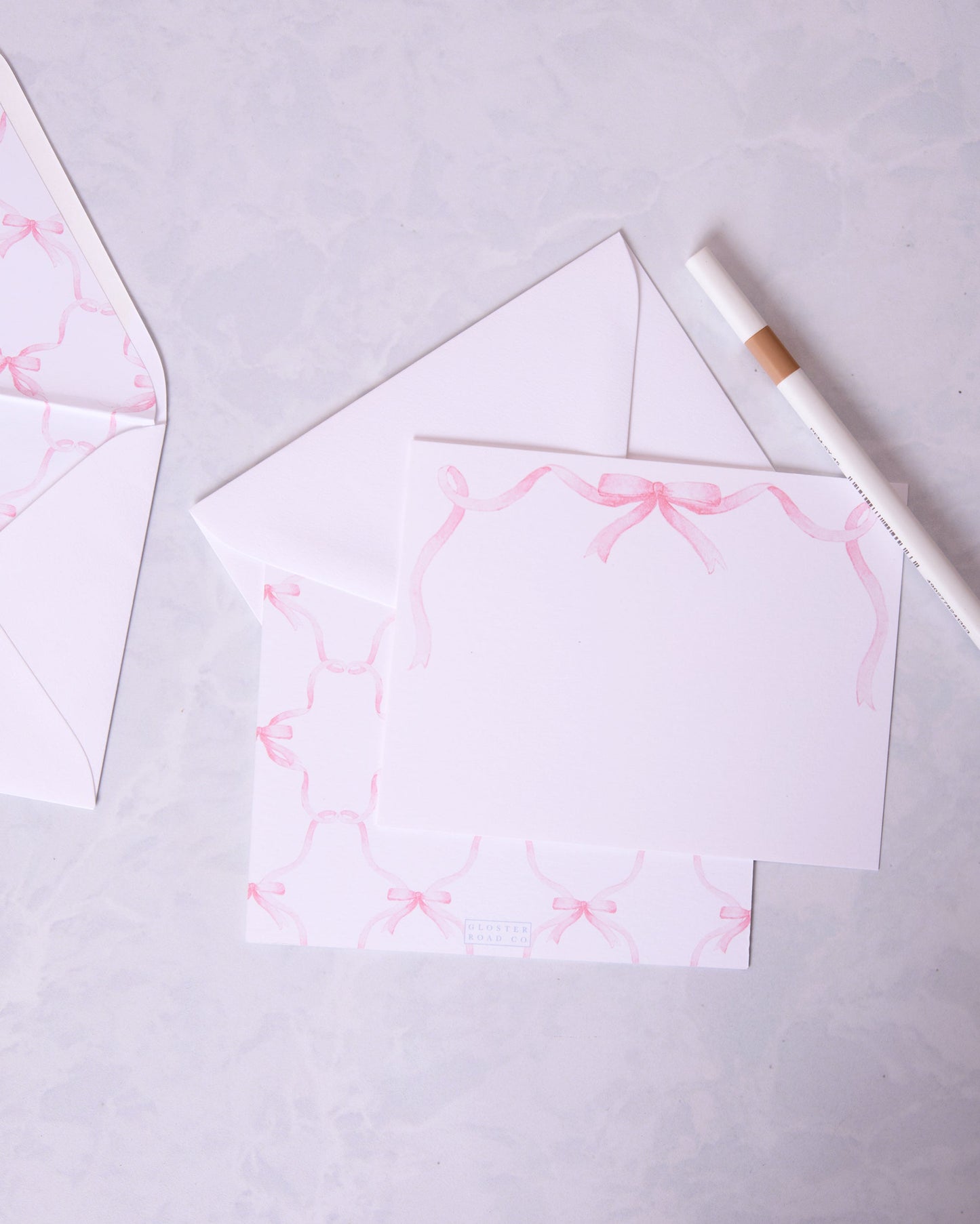 Pink Bow - Notecard Set - Gloster Road