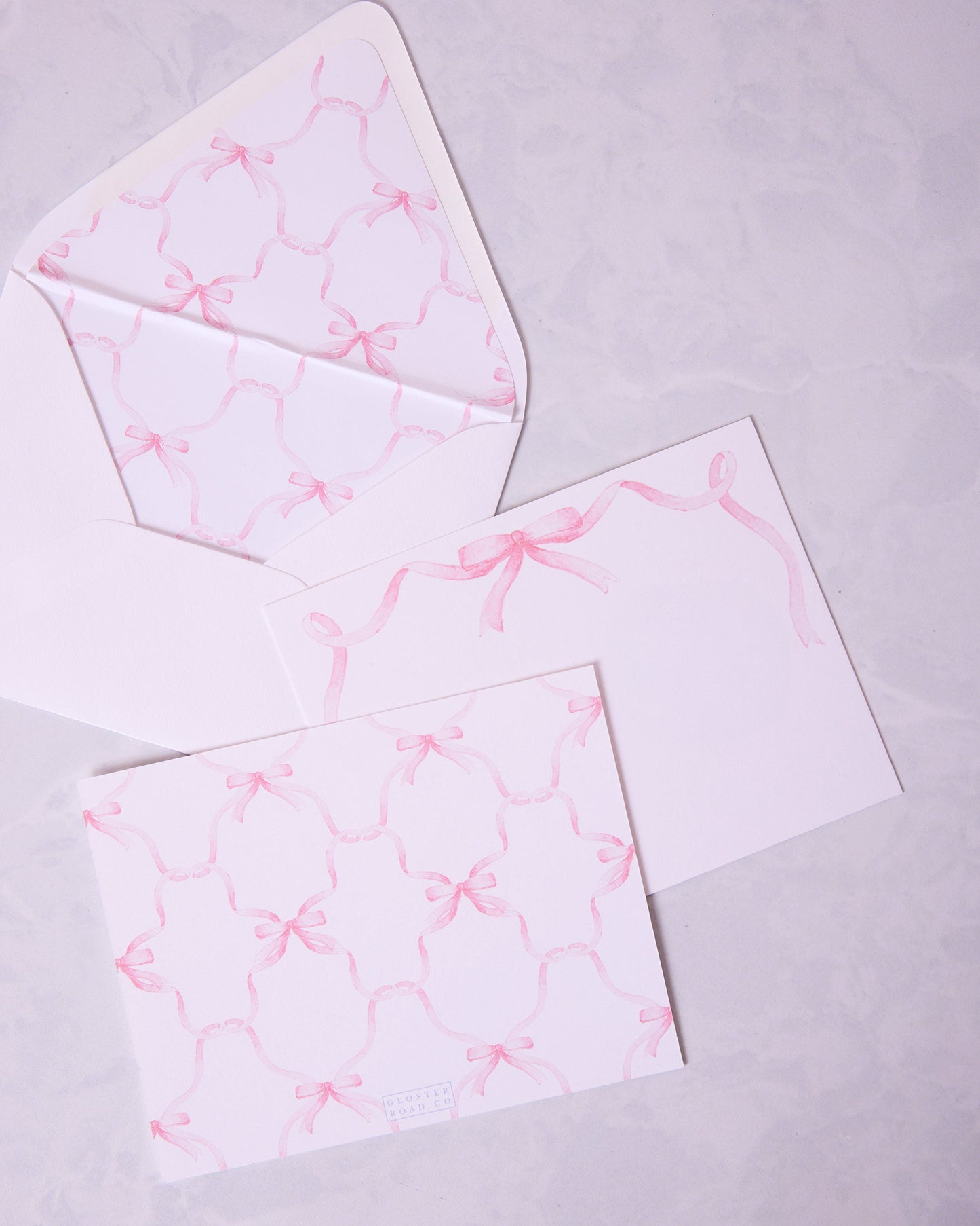 Pink Bow - Notecard Set - Gloster Road