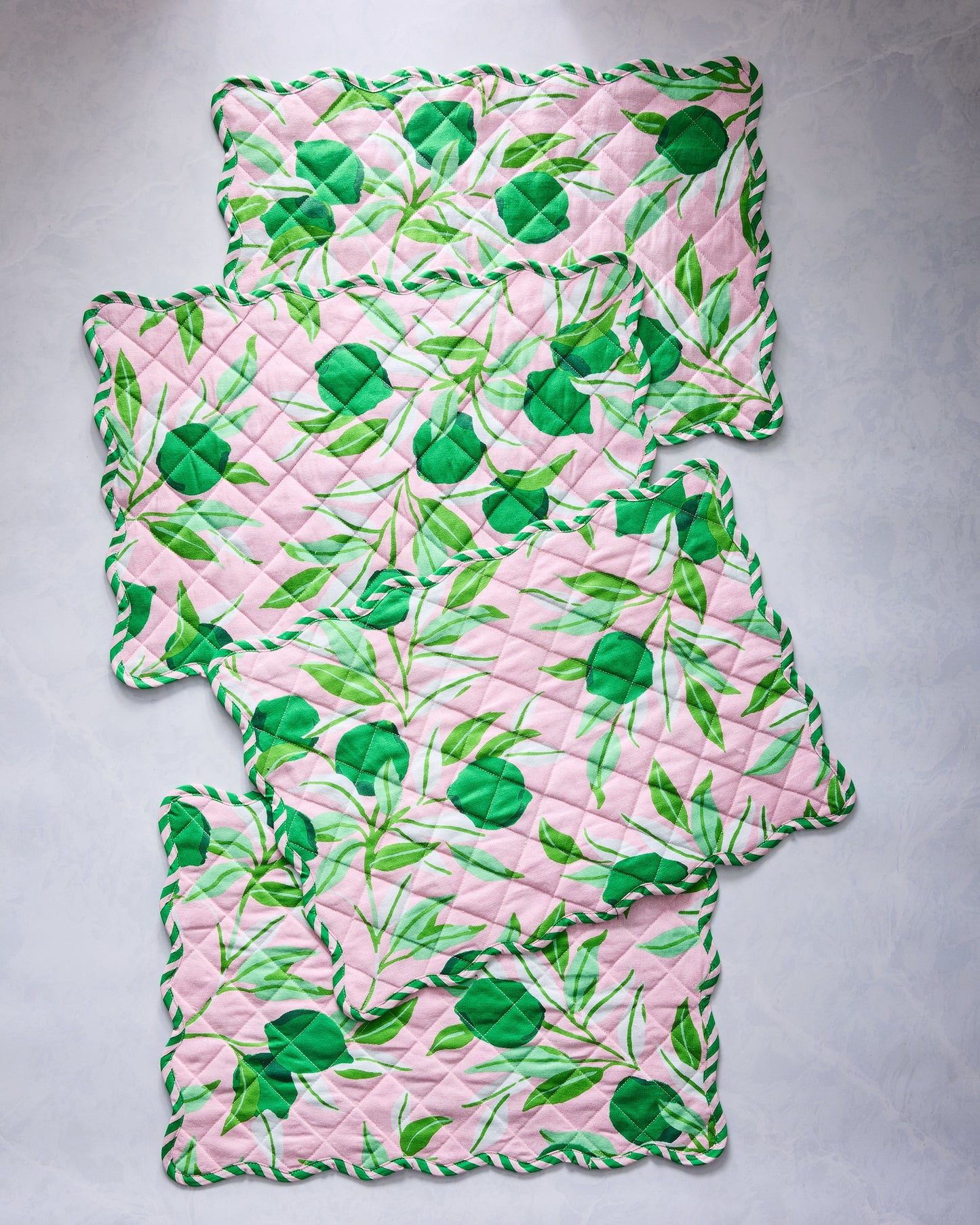 Lime Zest - Placemats Set Of 4 - Pink Salt