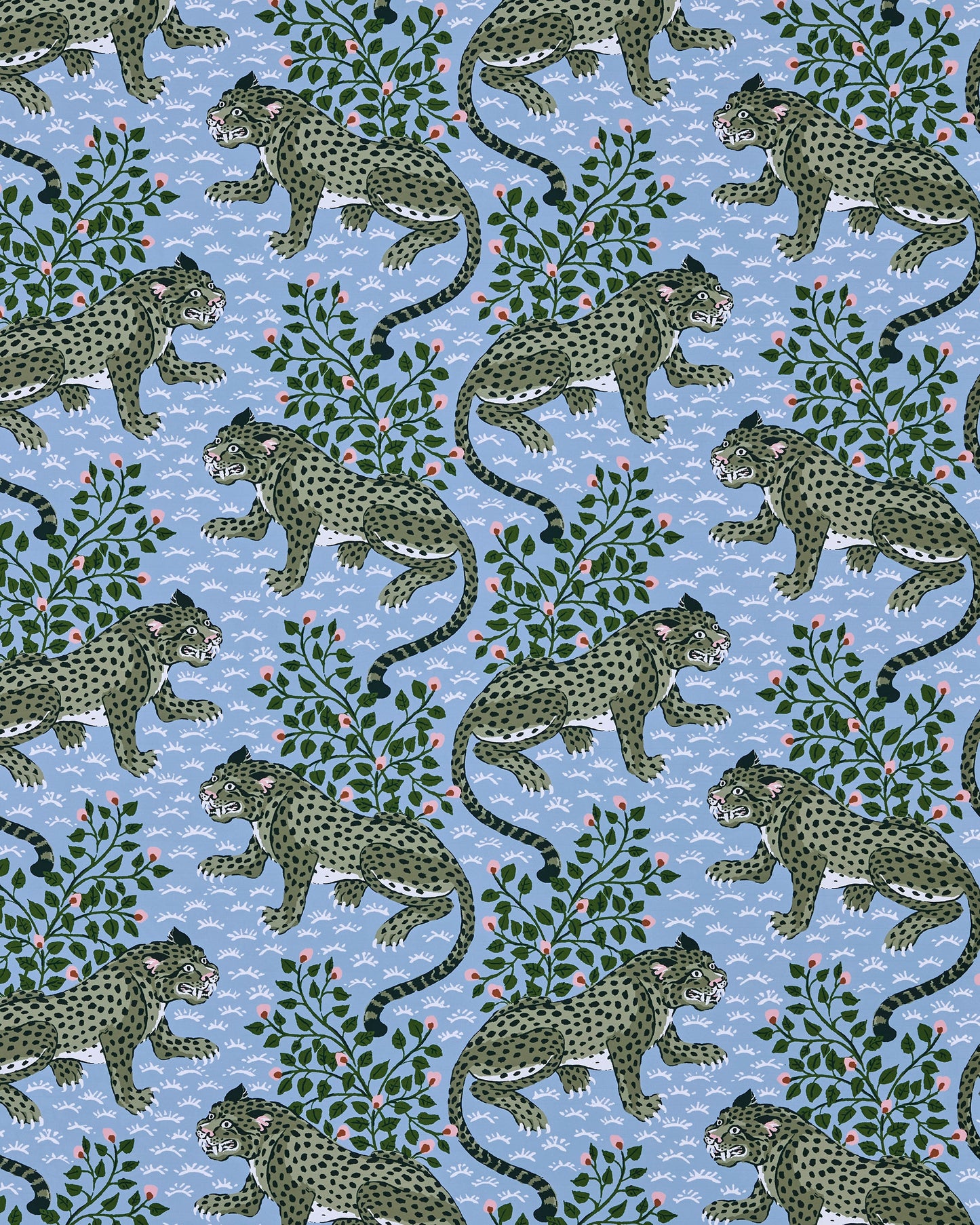 Bagheera - Peel & Stick Wallpaper - Ice Blue
