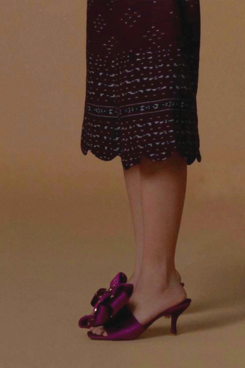 RAINA FUCHSIA BOW HEELS