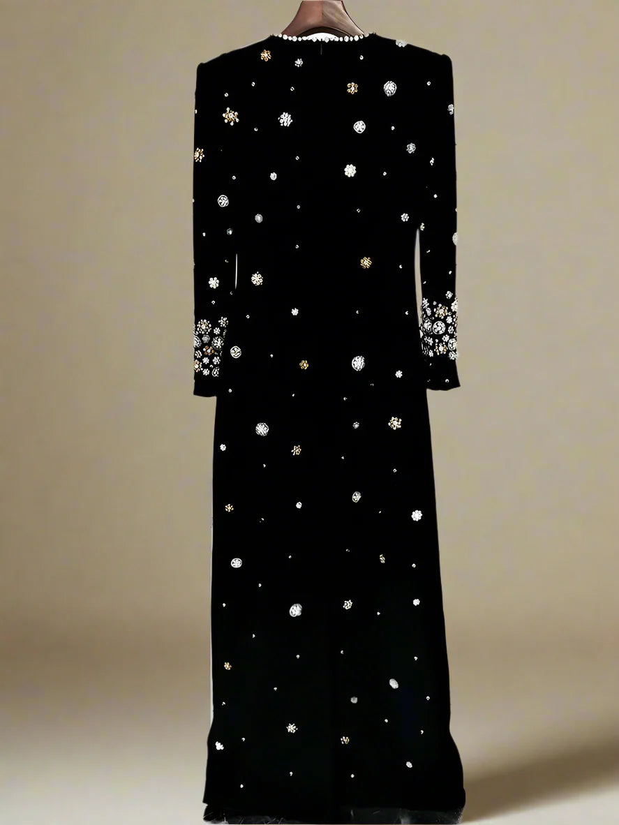Luxury Crystal Embellished Maxi Dress