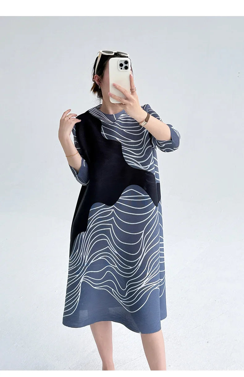 Pleated Tokyo Wave Dress