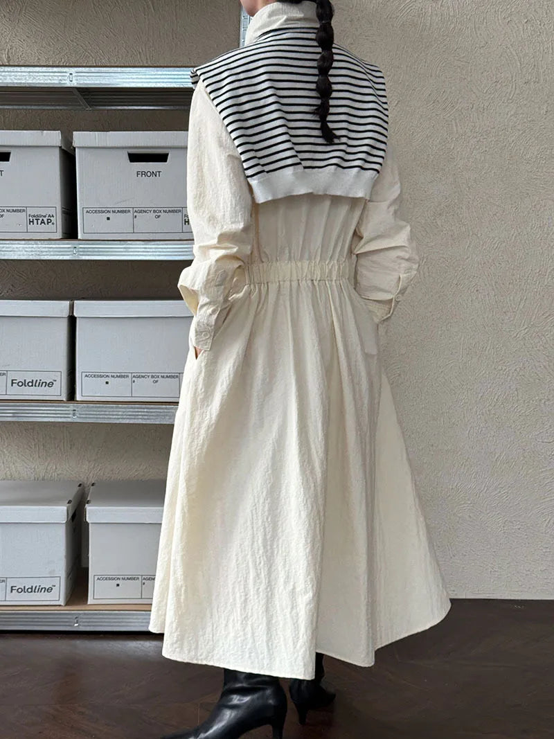 Luxe Cotton Blend Belted Dress