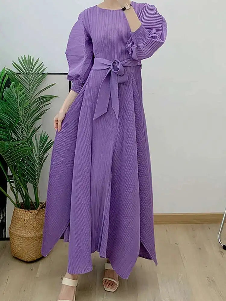 Truly Pleated Loose Long Dress