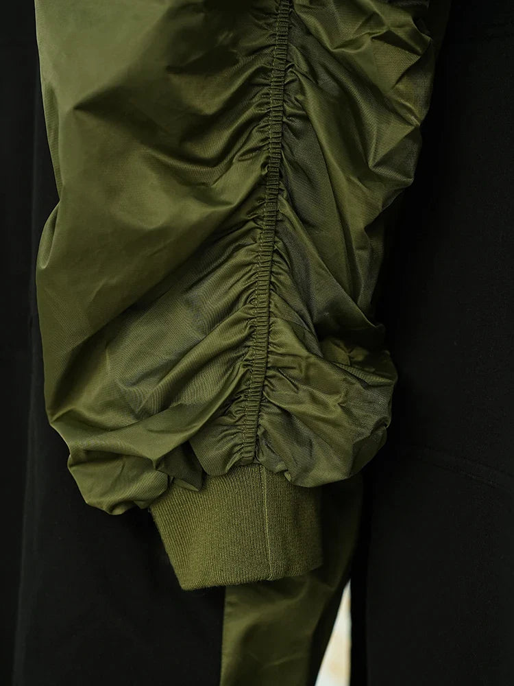 Oversized Bomber Sleeve Dress