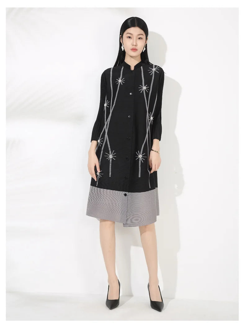 Luxury Pleated Blouse Dress | Contemporary Style