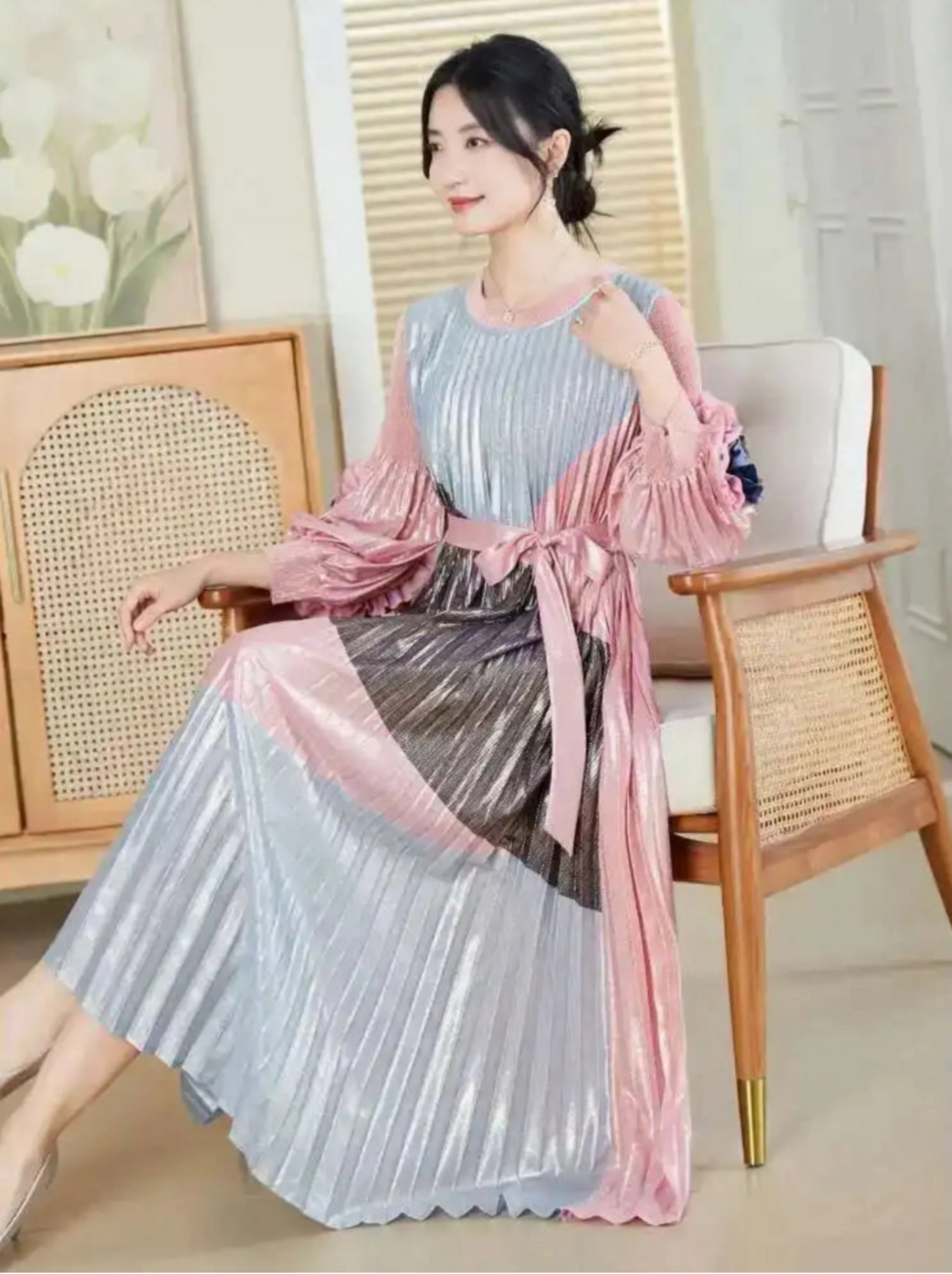 Japanese Plissé 3D Ruffle Dress