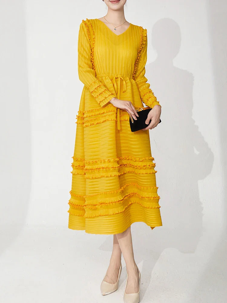 Premium Pleated Stretchy Dress