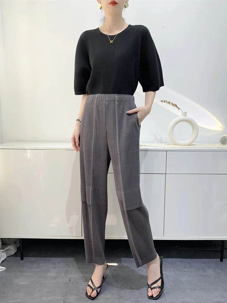 Casual Japanese Plissé Trousers
