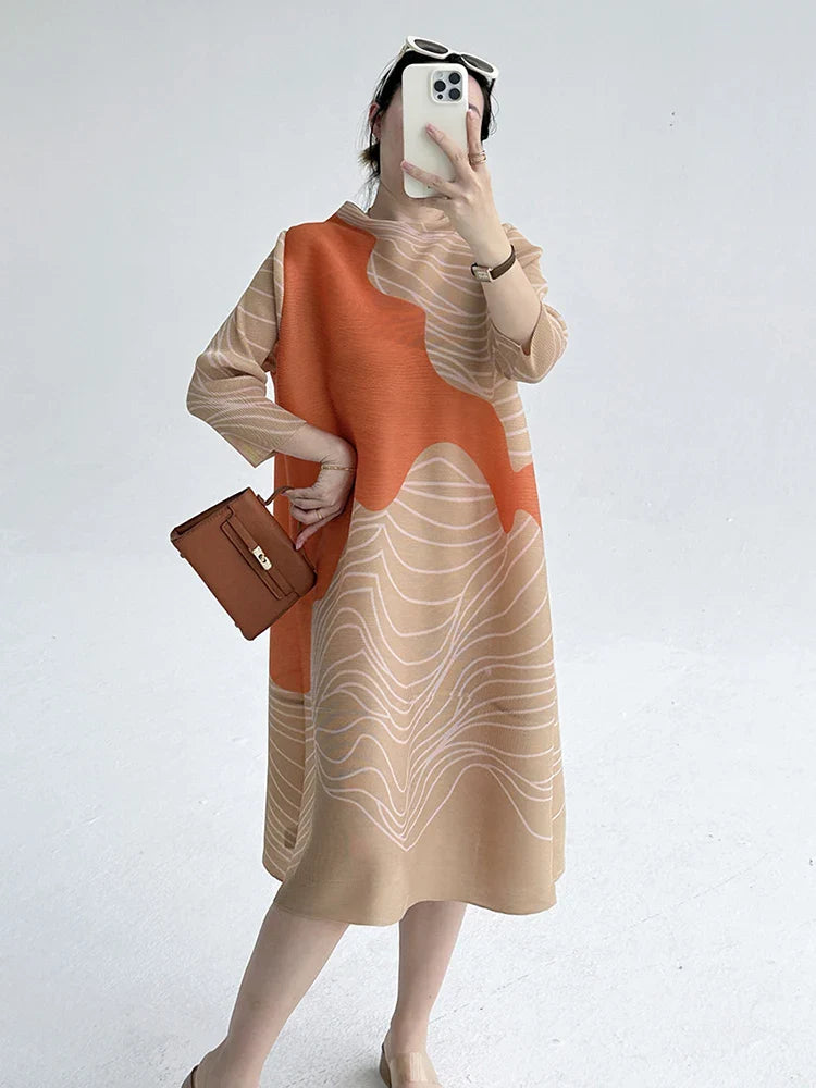 Pleated Tokyo Wave Dress