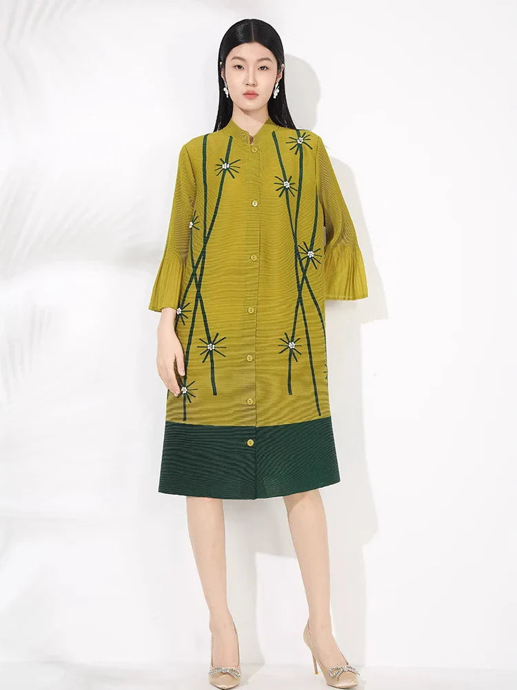 Luxury Pleated Blouse Dress | Contemporary Style