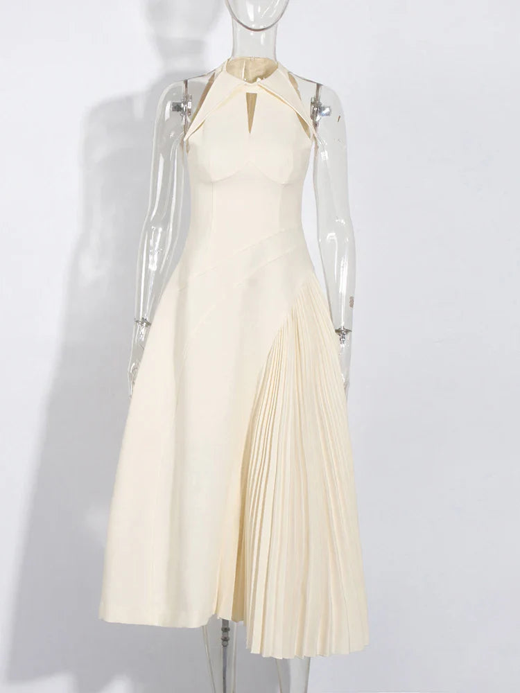 Somerset Halter Tea Length A-Line Dress