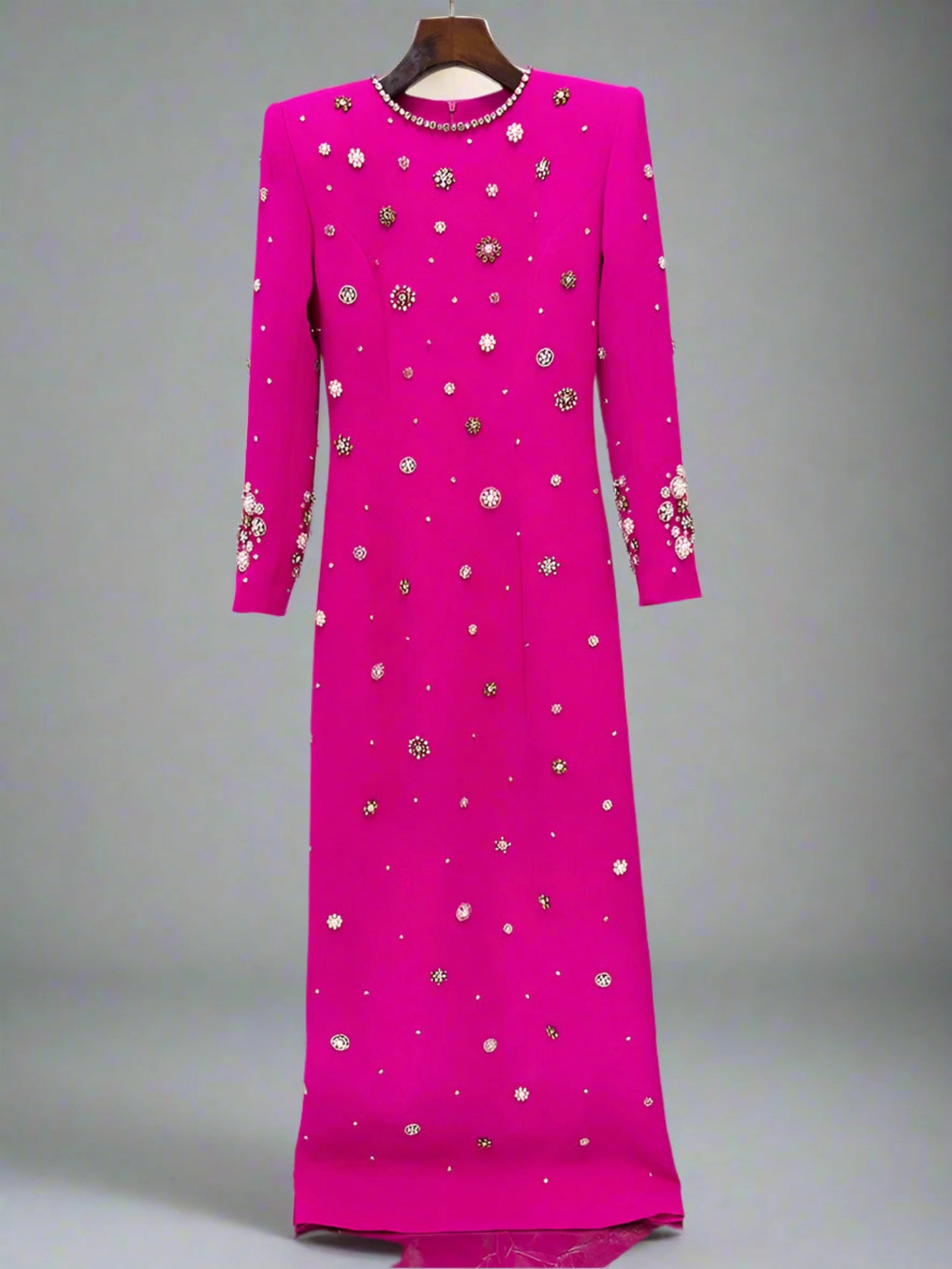 Luxury Crystal Embellished Maxi Dress