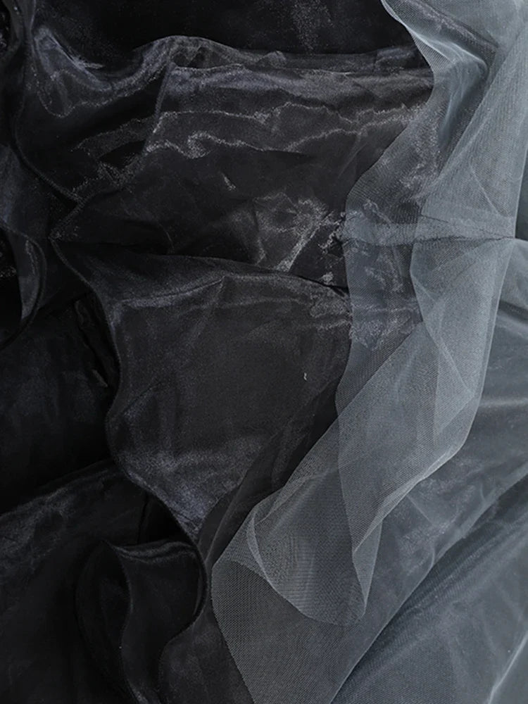 Mid-Length Mesh Tulle Skirt
